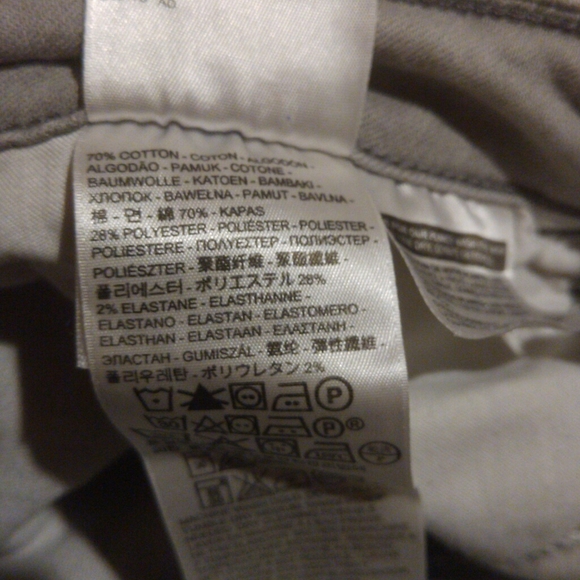 Levi's light gray skinny stretch raw hem cutoff jeans size 27 - Picture 11 of 12